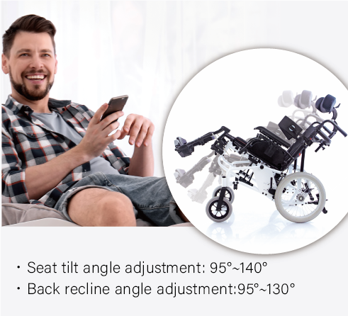 L7 TILT-IN-SPACE RECLINING FOLDING WHEELCHAIR