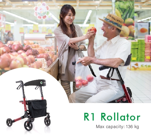 Moving independently Walking Aid R1 Rollator
