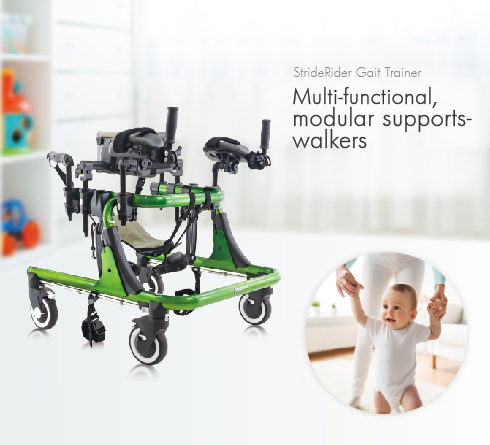 StrideRider Gait Trainer Multi-functional,  modular supports- walkers